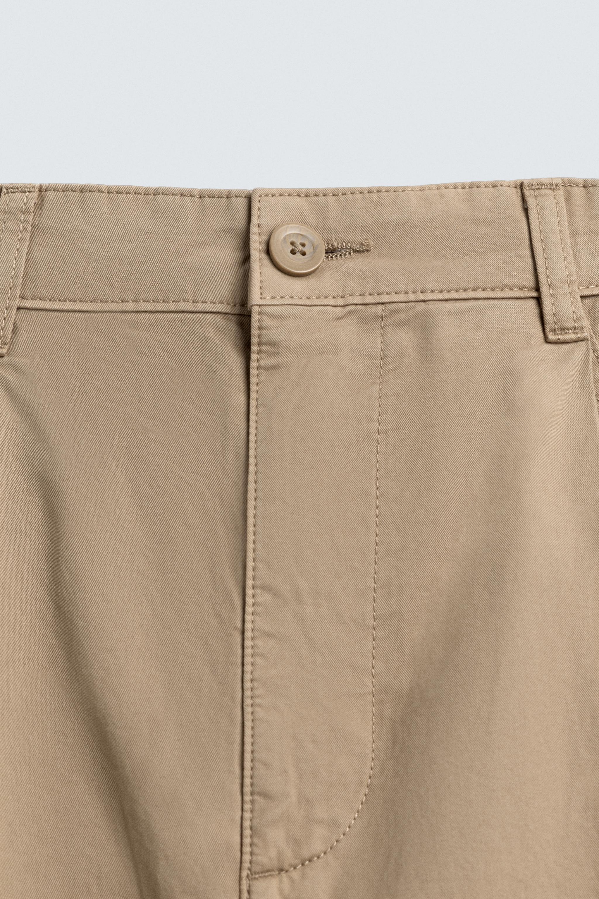 PANTALON CHINO LARGE À PLIS